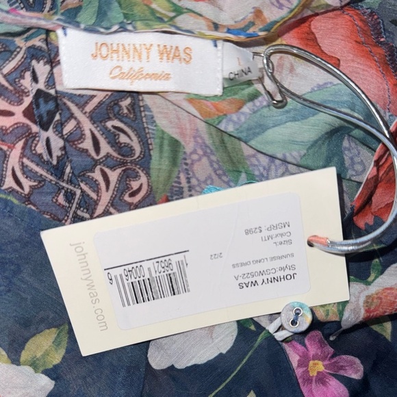 JOHNNY WAS SUNRISE LONG DRESS NWT L - Picture 7 of 12
